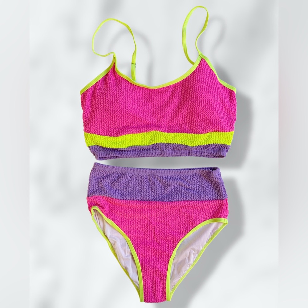New Women’s Colorful 2 Piece High Waist bikini Swimsuit / small